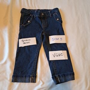 Gymboree girls size 5 jean cropped style folded cuffs VGUC Outlet
